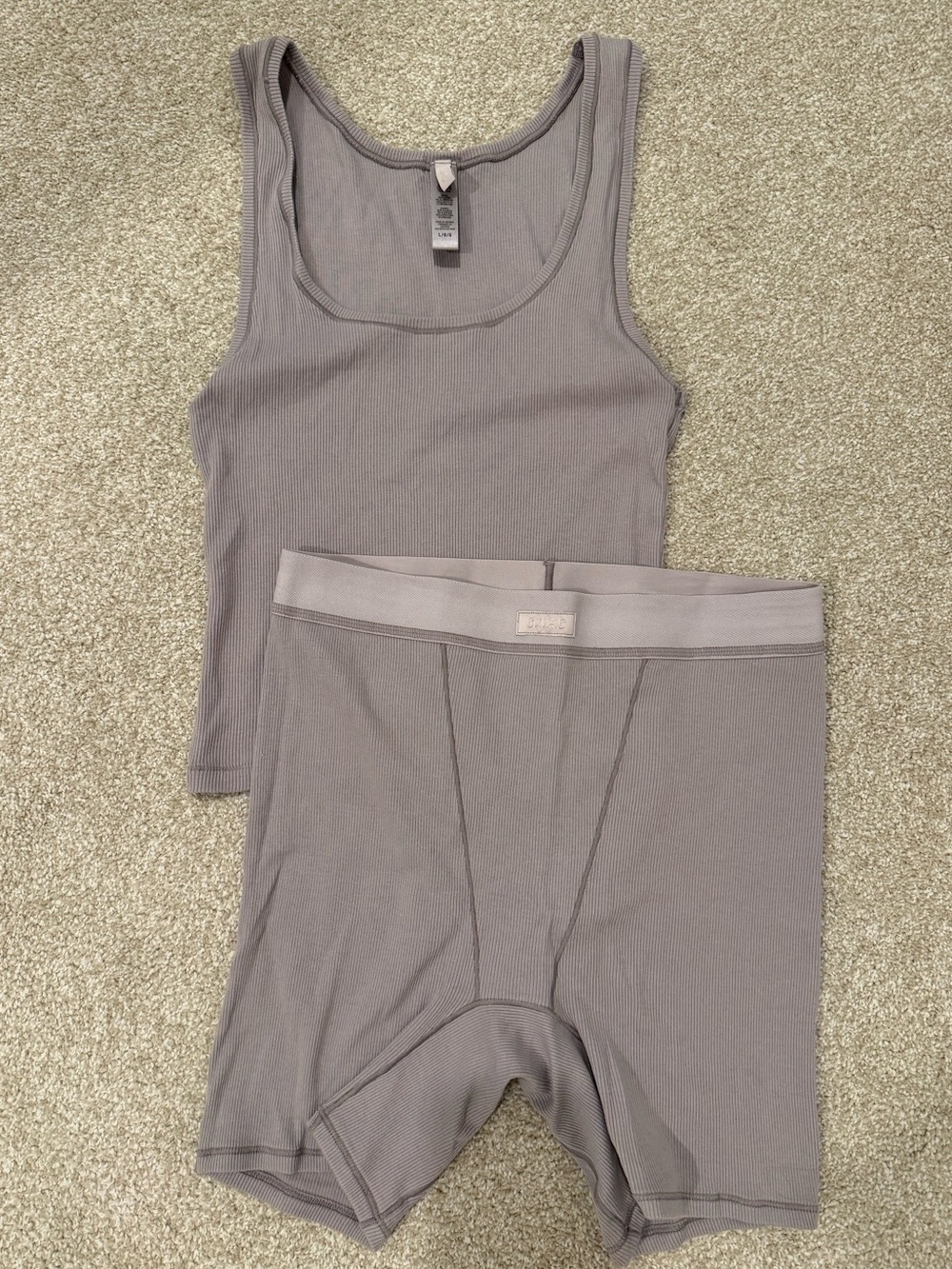 Skims Ribbed Tank & Boxer Set - Picture 4 of 4